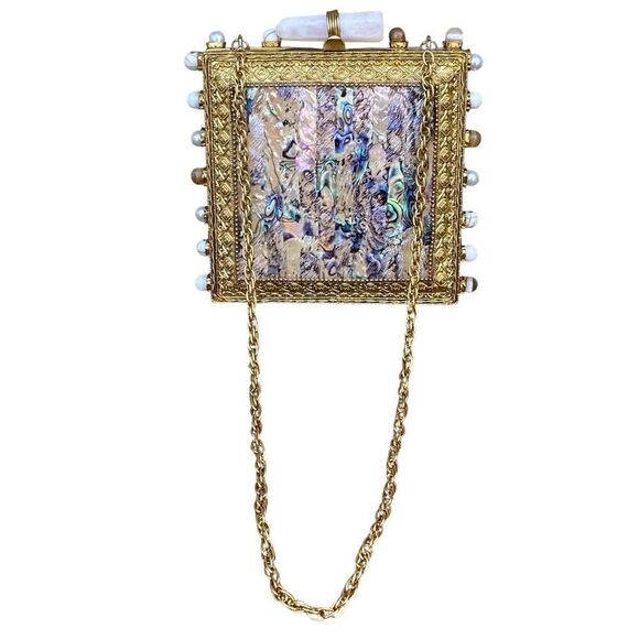 NWOT Ramla Prestige Crossbody/Clutch Bag w/Opal Gemstones Handmade in Morocco - Picture 4 of 13